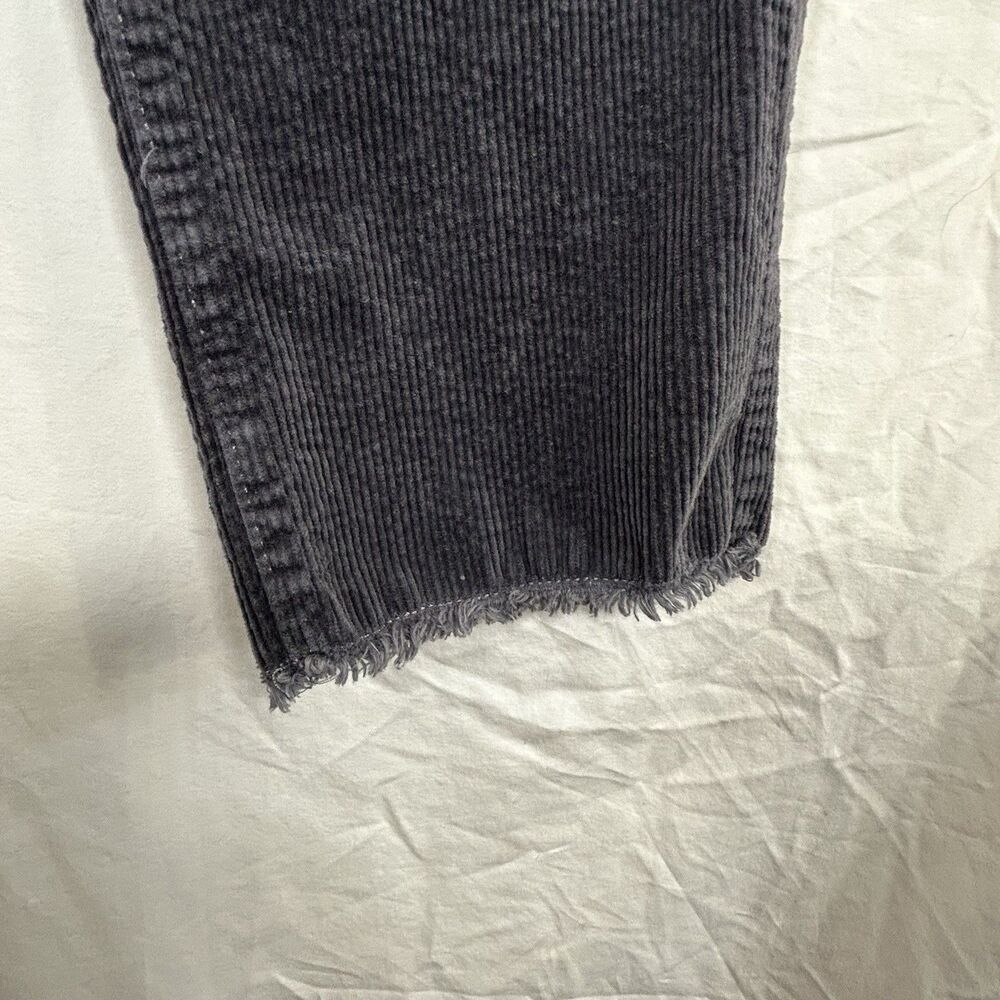 LOFT Blue Grey Corduroy Straight Leg Raw Hem Cropped Pants Womens Size 10/ 30" - Picture 5 of 14